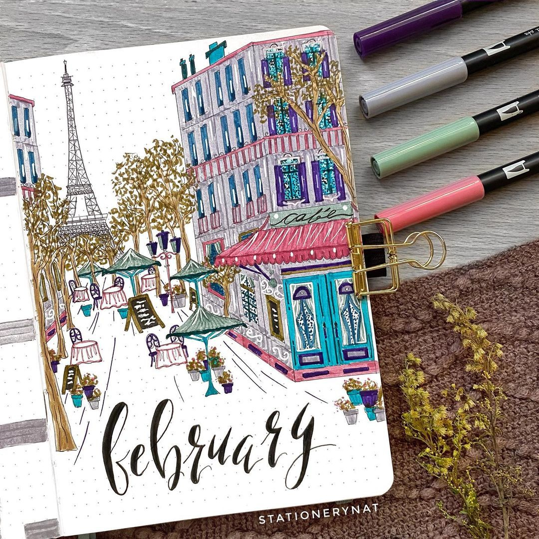 February Bullet Journal Spreads: Some of our Favourites of 2021