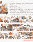Pre-cut Autumn Homestead Wide Washi/PET Tape | The Washi Tape Shop. Beautiful Washi and Decorative Tape For Bullet Journals, Gift Wrapping, Planner Decoration and DIY Projects