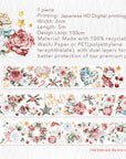 Pre-cut Holly Bloom Wide Washi/PET Tape | The Washi Tape Shop. Beautiful Washi and Decorative Tape For Bullet Journals, Gift Wrapping, Planner Decoration and DIY Projects