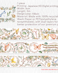 Pre-cut Zephyr Bloom Wide Washi/PET Tape | The Washi Tape Shop. Beautiful Washi and Decorative Tape For Bullet Journals, Gift Wrapping, Planner Decoration and DIY Projects