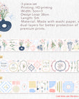 Doodle & Vine Washi Tape Sticker Set | The Washi Tape Shop. Beautiful Washi and Decorative Tape For Bullet Journals, Gift Wrapping, Planner Decoration and DIY Projects