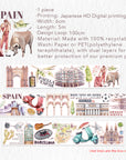 Pre-cut España Wonders Wide Washi/PET Tape | The Washi Tape Shop. Beautiful Washi and Decorative Tape For Bullet Journals, Gift Wrapping, Planner Decoration and DIY Projects