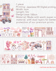 Pre-cut Parisian Charm Wide Washi/PET Tape | The Washi Tape Shop. Beautiful Washi and Decorative Tape For Bullet Journals, Gift Wrapping, Planner Decoration and DIY Projects