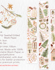 Pre-cut Holiday Hamlet Wide Washi/PET Tape (Seashell Gilded)