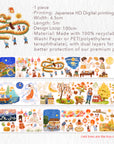 Pre-cut Moon Festival Wide Washi/PET Tape | The Washi Tape Shop. Beautiful Washi and Decorative Tape For Bullet Journals, Gift Wrapping, Planner Decoration and DIY Projects