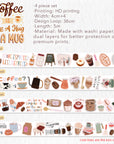 Coffee? Washi Tape Sticker Set | The Washi Tape Shop. Beautiful Washi and Decorative Tape For Bullet Journals, Gift Wrapping, Planner Decoration and DIY Projects