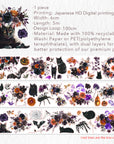Pre-cut Mystic Meow Wide Washi/PET Tape