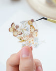 Pre-cut Golden Harvest Wide Washi/PET Tape (Seashell Gilded)