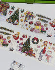 Pre-cut Yuletide Village Wide Washi/PET Tape (Seashell Gilded)