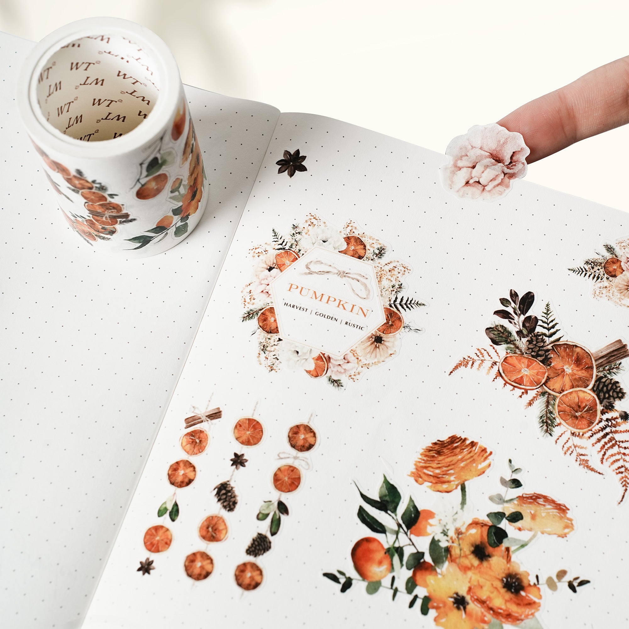 Pre-cut Autumn Spice Wide Washi/PET Tape | The Washi Tape Shop. Beautiful Washi and Decorative Tape For Bullet Journals, Gift Wrapping, Planner Decoration and DIY Projects