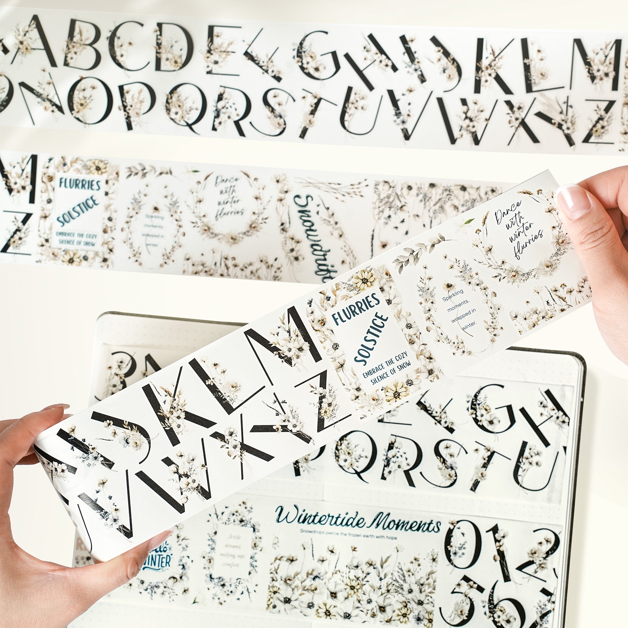 テープ・マスキングテープ sweets & letter PET Pre-cut Frosted Letters Wide Washi/PET Tape | The Washi Tape Shop