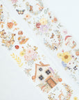 Pre-cut Golden Harvest Wide Washi/PET Tape (Seashell Gilded)