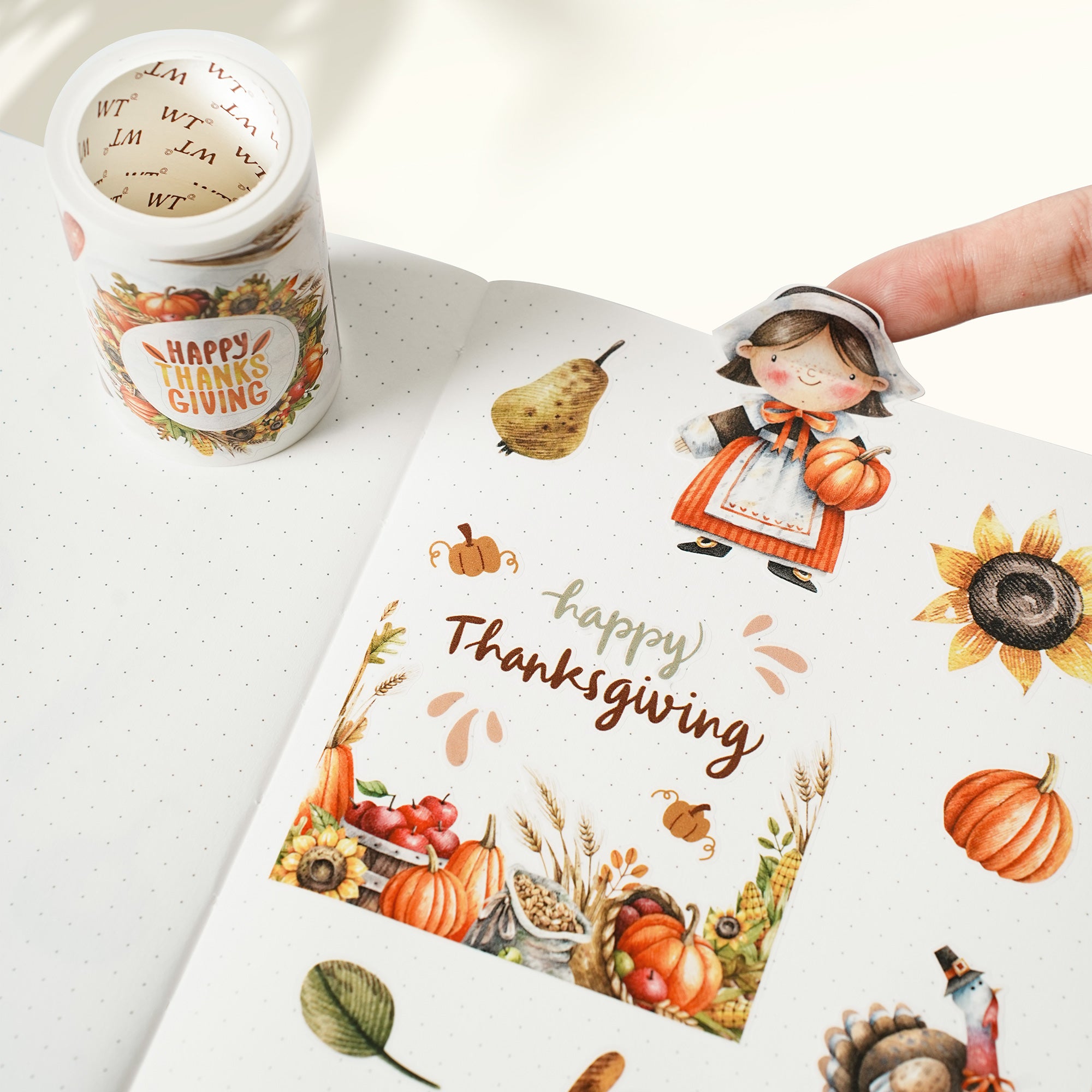 Pre-cut Gobble Galore Wide Washi/PET Tape | The Washi Tape Shop. Beautiful Washi and Decorative Tape For Bullet Journals, Gift Wrapping, Planner Decoration and DIY Projects