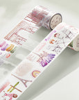 Pre-cut Parisian Charm Wide Washi/PET Tape | The Washi Tape Shop. Beautiful Washi and Decorative Tape For Bullet Journals, Gift Wrapping, Planner Decoration and DIY Projects