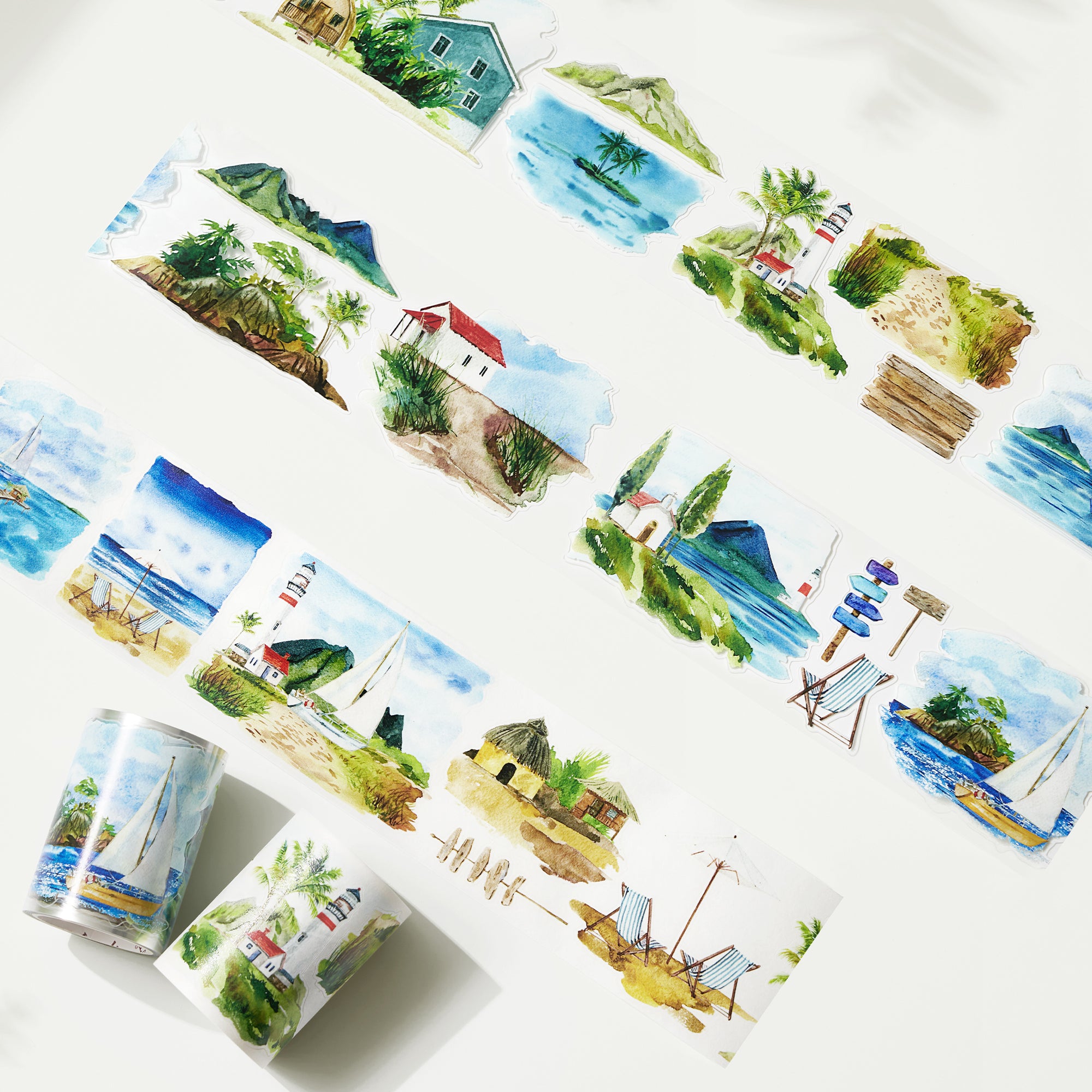 Pre-cut Summer Bliss Wide Washi/PET Tape | The Washi Tape Shop