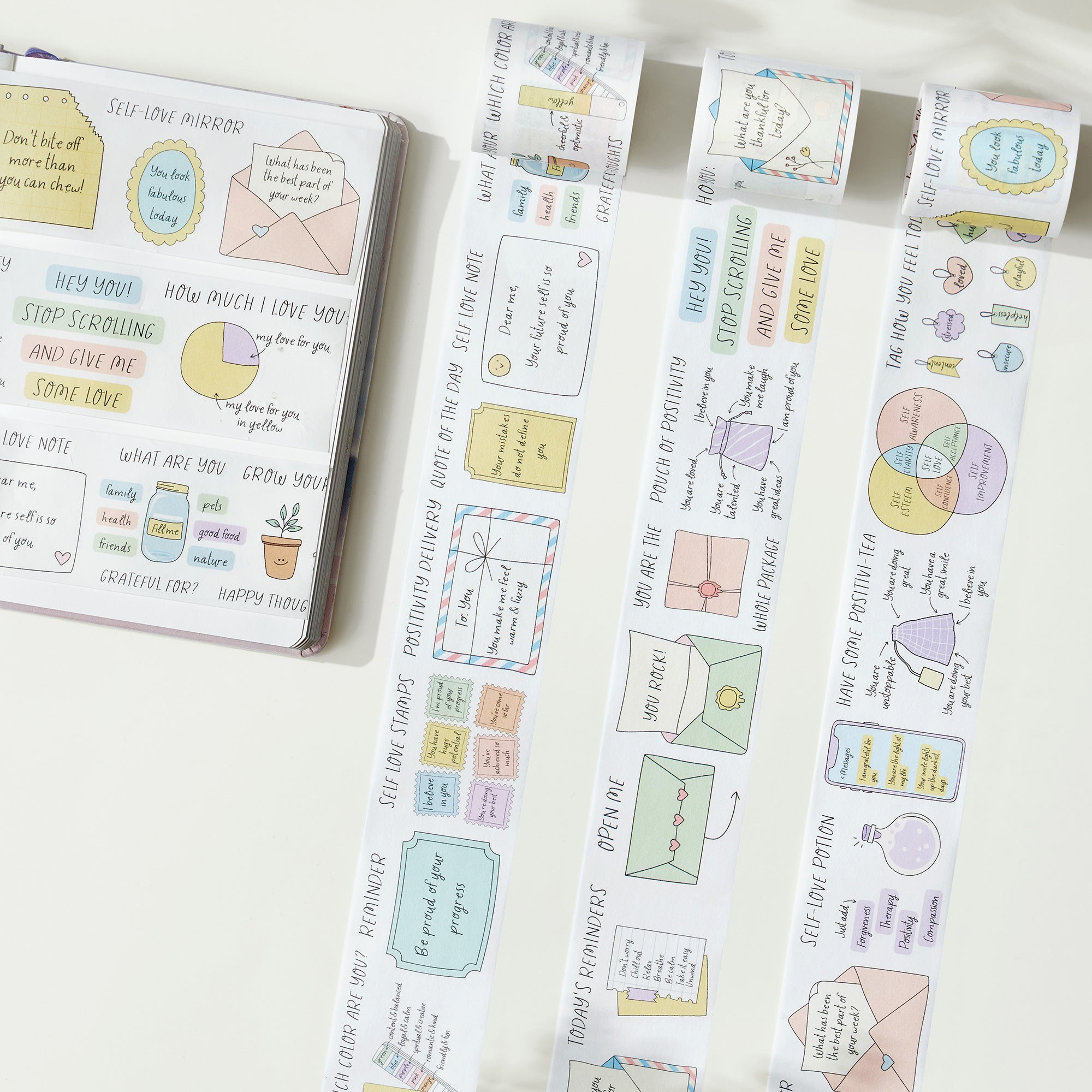 Doodle Delight Washi Tape Sticker Set | The Washi Tape Shop. Beautiful Washi and Decorative Tape For Bullet Journals, Gift Wrapping, Planner Decoration and DIY Projects