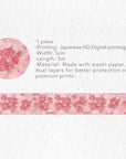 Scarlet Bloom Wide Washi Tape Set | The Washi Tape Shop. Beautiful Washi and Decorative Tape For Bullet Journals, Gift Wrapping, Planner Decoration and DIY Projects