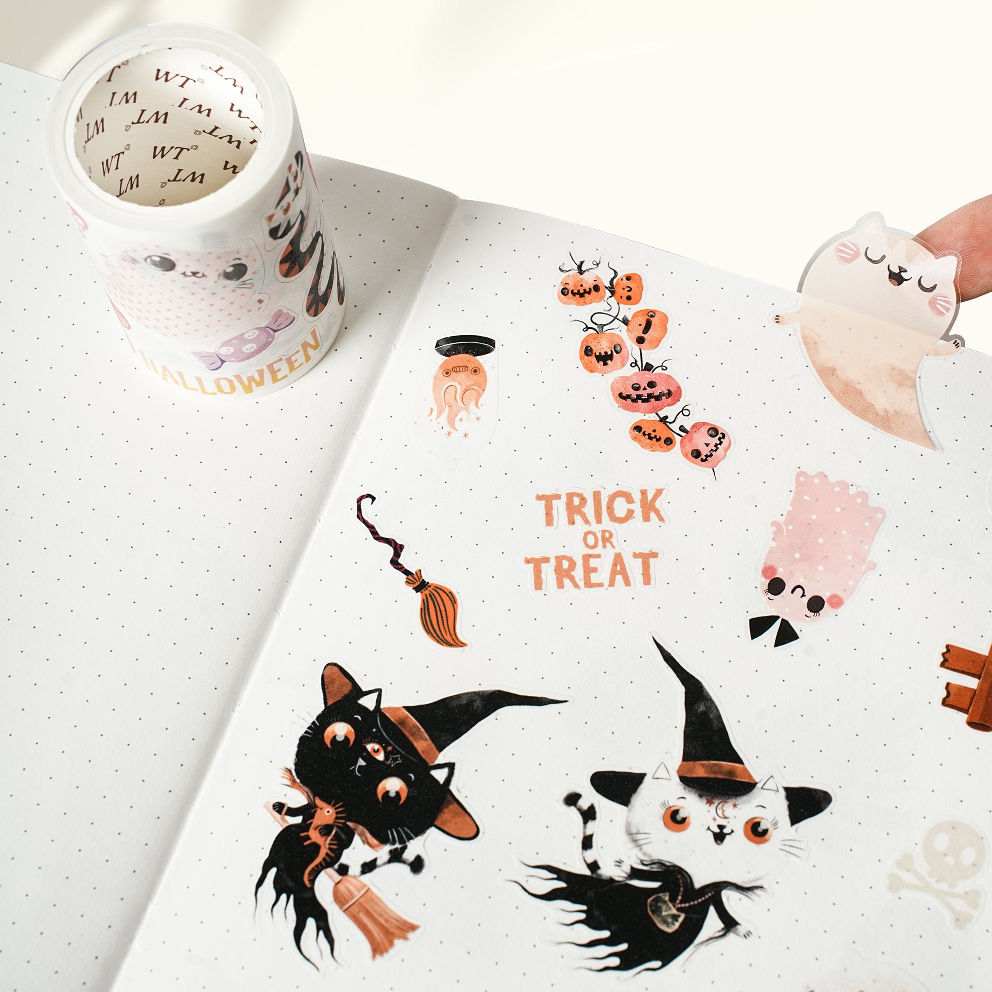 Pre-cut Boogie Boo Wide Washi/PET Tape | The Washi Tape Shop. Beautiful Washi and Decorative Tape For Bullet Journals, Gift Wrapping, Planner Decoration and DIY Projects