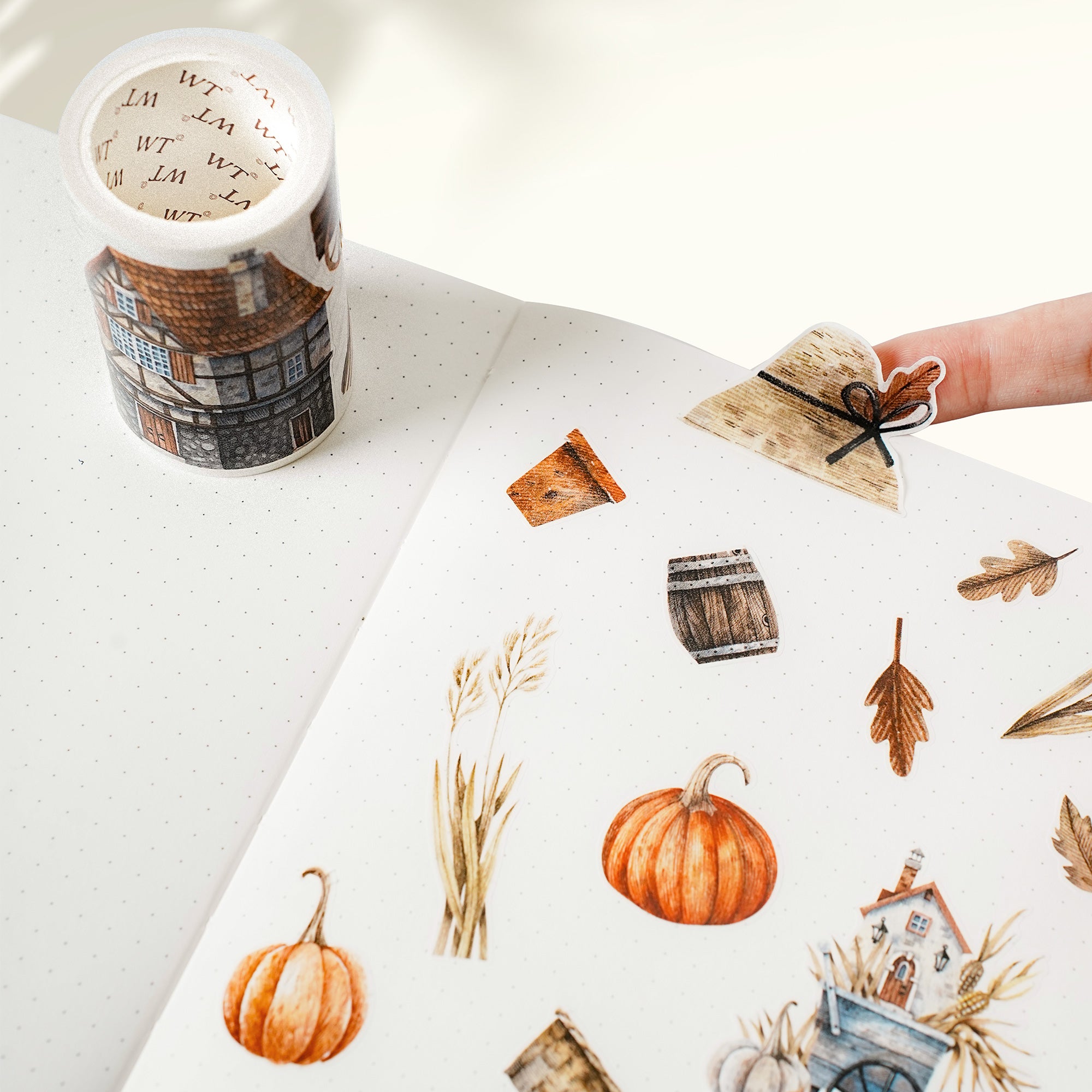 Pre-cut Autumn Homestead Wide Washi/PET Tape | The Washi Tape Shop. Beautiful Washi and Decorative Tape For Bullet Journals, Gift Wrapping, Planner Decoration and DIY Projects
