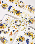 Pre-cut Sunflower & Navy Wide Washi/PET Tape | The Washi Tape Shop. Beautiful Washi and Decorative Tape For Bullet Journals, Gift Wrapping, Planner Decoration and DIY Projects