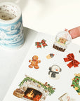 Pre-cut Winter's Whisper Wide Washi/PET Tape