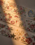 Pre-cut Holly Bloom Wide Washi/PET Tape (Seashell Gilded)