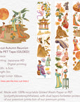Pre-cut Autumn Reunion Wide Washi/PET Tape (GILDED)