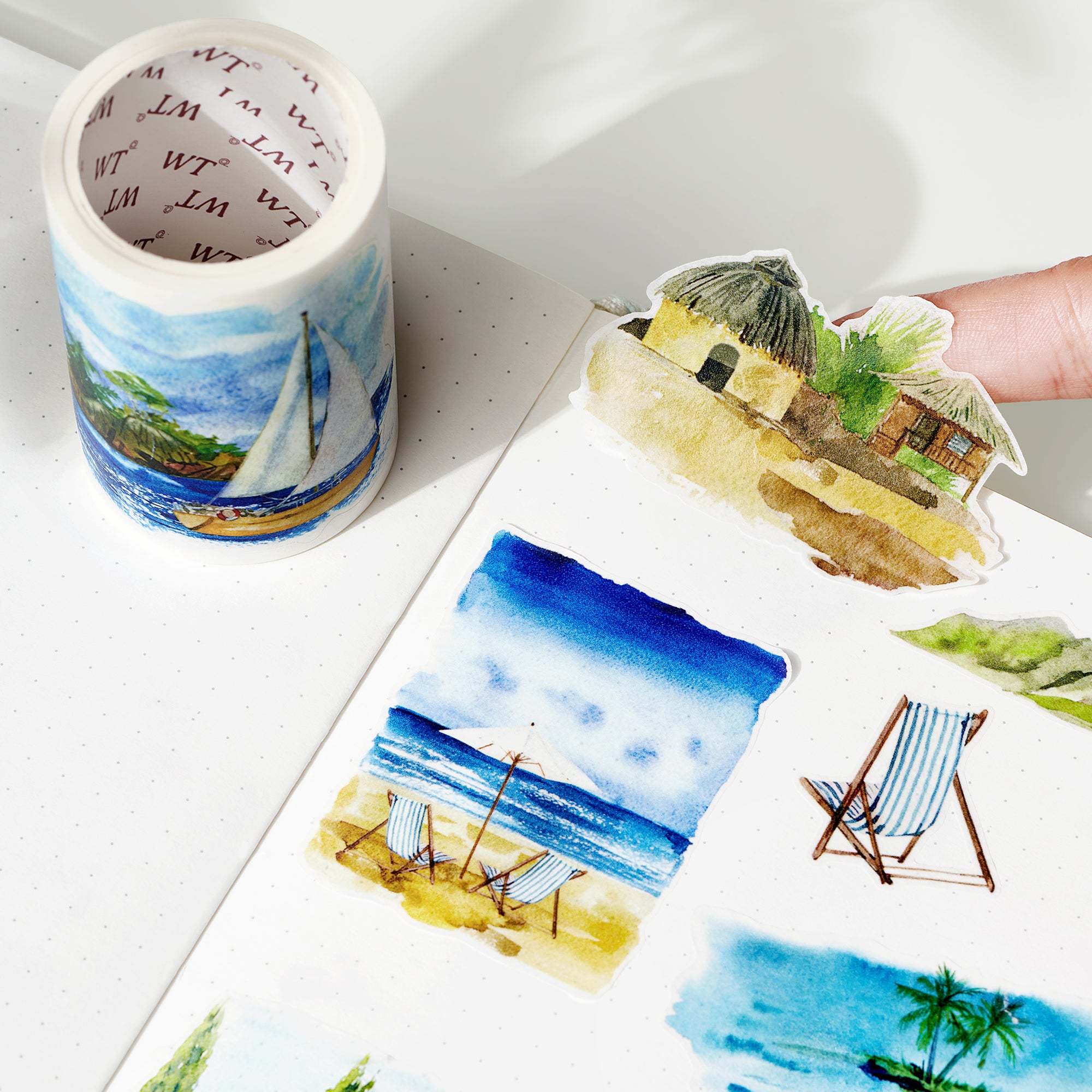 Pre-cut Summer Bliss Wide Washi/PET Tape | The Washi Tape Shop