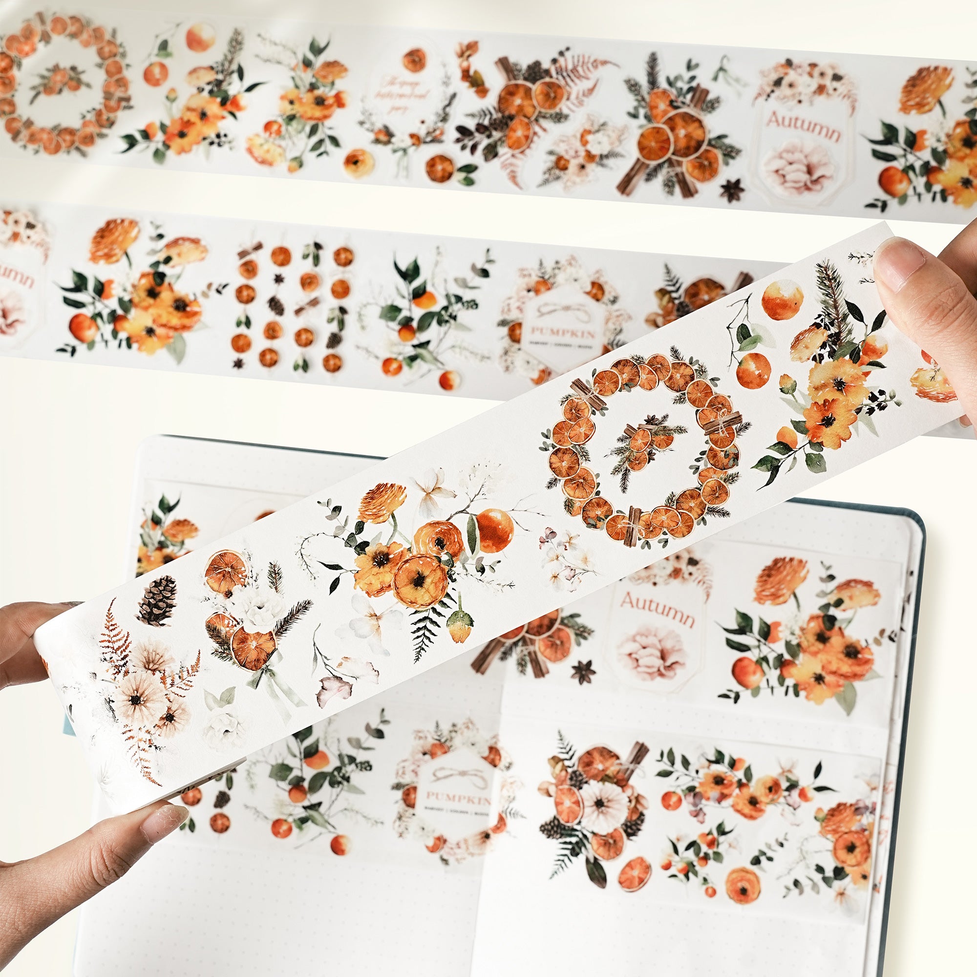 Pre-cut Autumn Spice Wide Washi/PET Tape | The Washi Tape Shop. Beautiful Washi and Decorative Tape For Bullet Journals, Gift Wrapping, Planner Decoration and DIY Projects