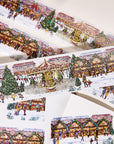 Pre-cut Yuletide Glow Wide Washi/PET Tape (Seashell Gilded)