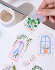 Pre-cut Cottage Panes Wide Washi/PET Tape