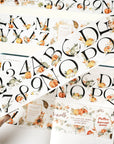 Pre-cut Harvest Script Wide Washi/PET Tape | The Washi Tape Shop. Beautiful Washi and Decorative Tape For Bullet Journals, Gift Wrapping, Planner Decoration and DIY Projects