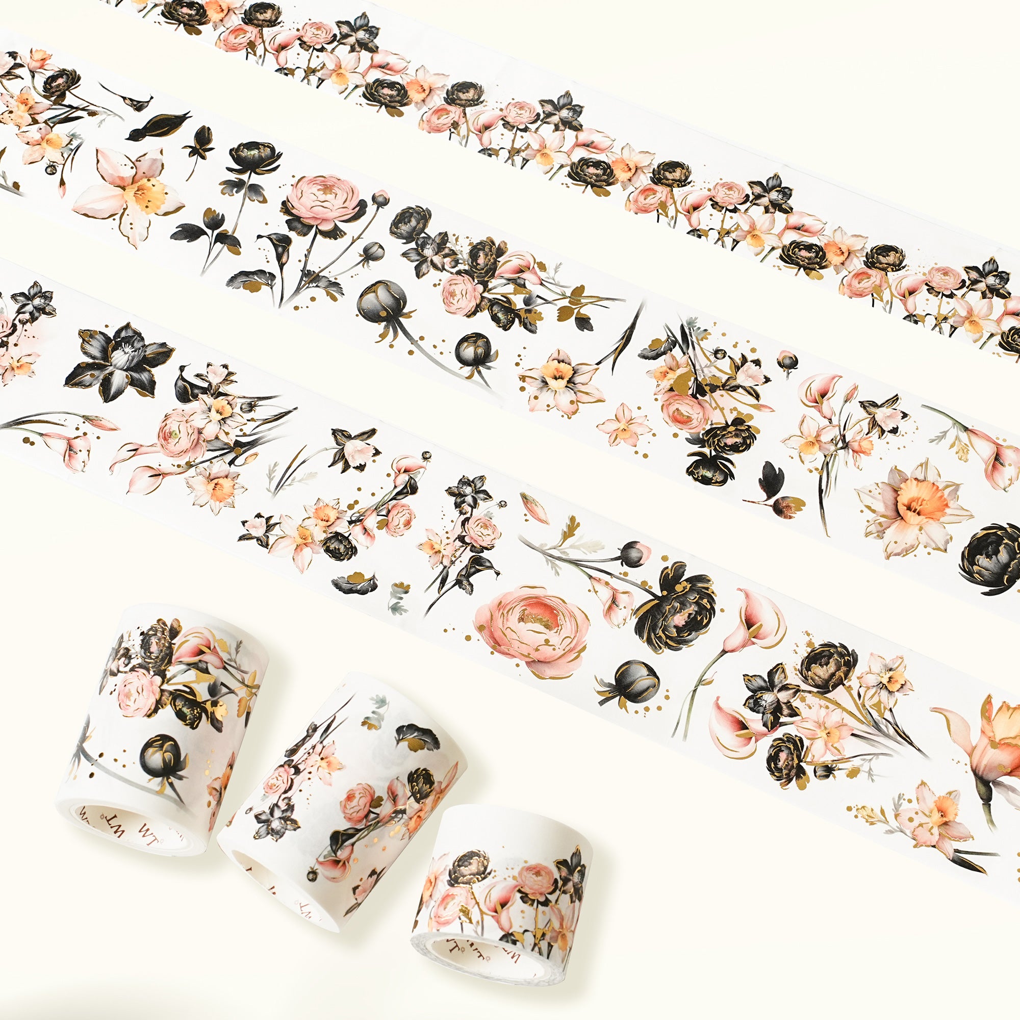 Auric Rose Washi Tape Sticker Set (GILDED) | The Washi Tape Shop. Beautiful Washi and Decorative Tape For Bullet Journals, Gift Wrapping, Planner Decoration and DIY Projects