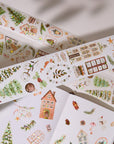 Pre-cut Holiday Hamlet Wide Washi/PET Tape (Seashell Gilded)