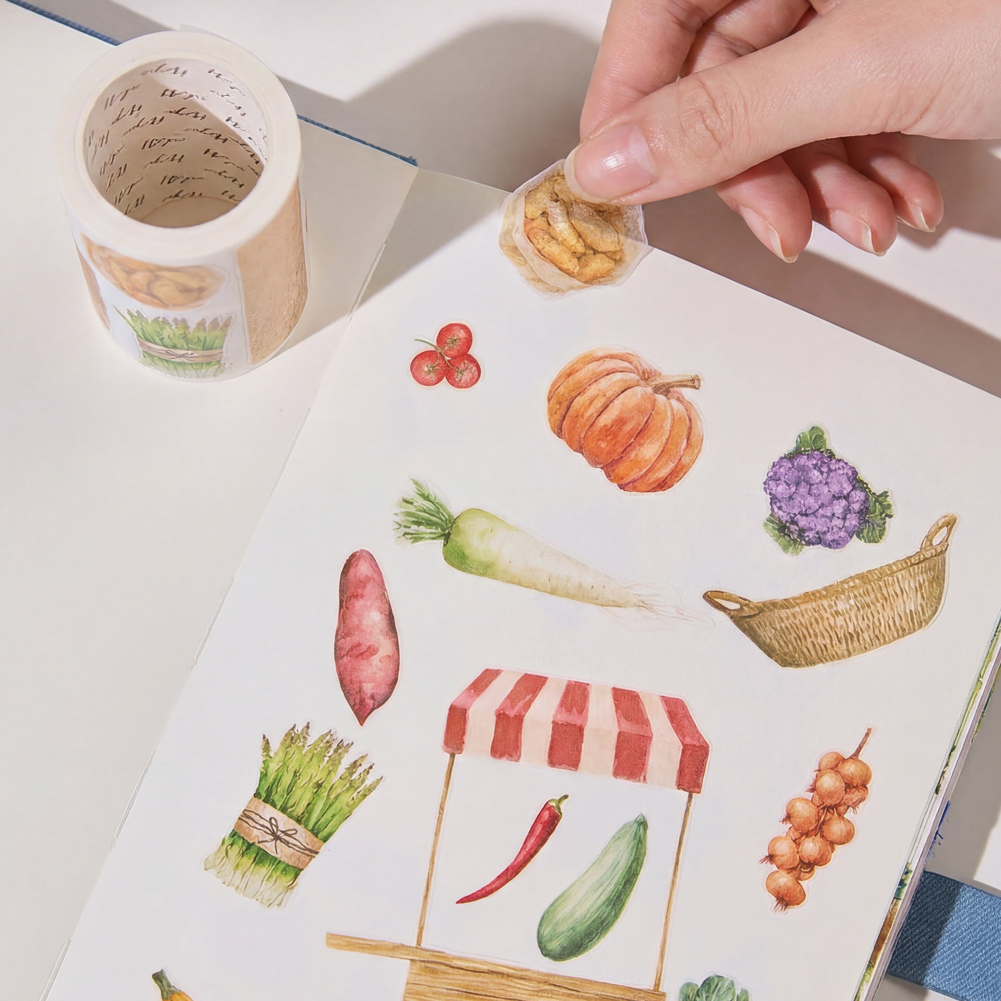 Pre-cut Summer Bazaar Wide Washi/PET Tape | The Washi Tape Shop