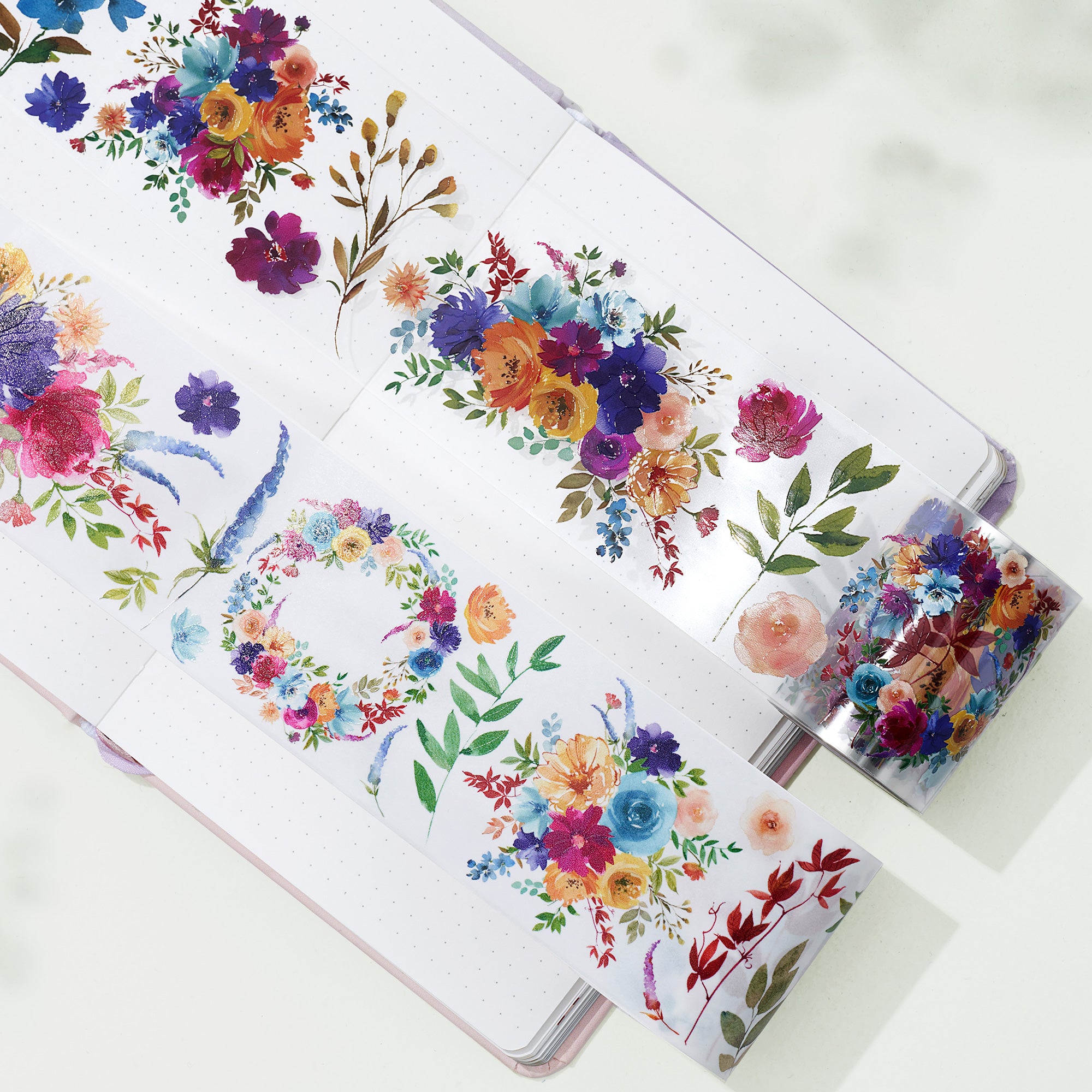 Pretty Florals Wide Washi / PET Tape | The Washi Tape Shop. Beautiful Washi and Decorative Tape For Bullet Journals, Gift Wrapping, Planner Decoration and DIY Projects