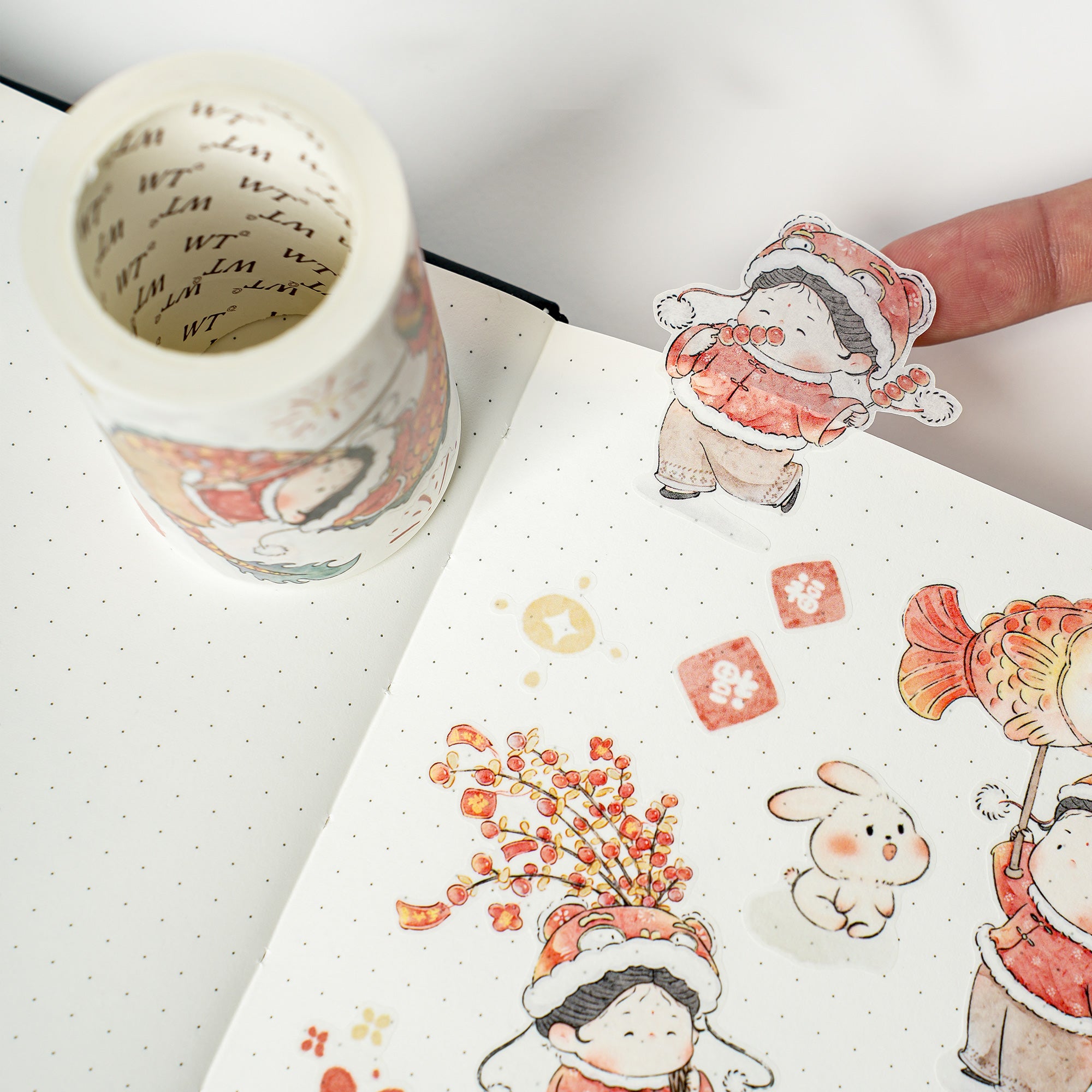 テープ・マスキングテープ WT Lunar New Year PET Pre-cut Lunar New Year Wide Washi/PET Tape | The Washi Tape Shop