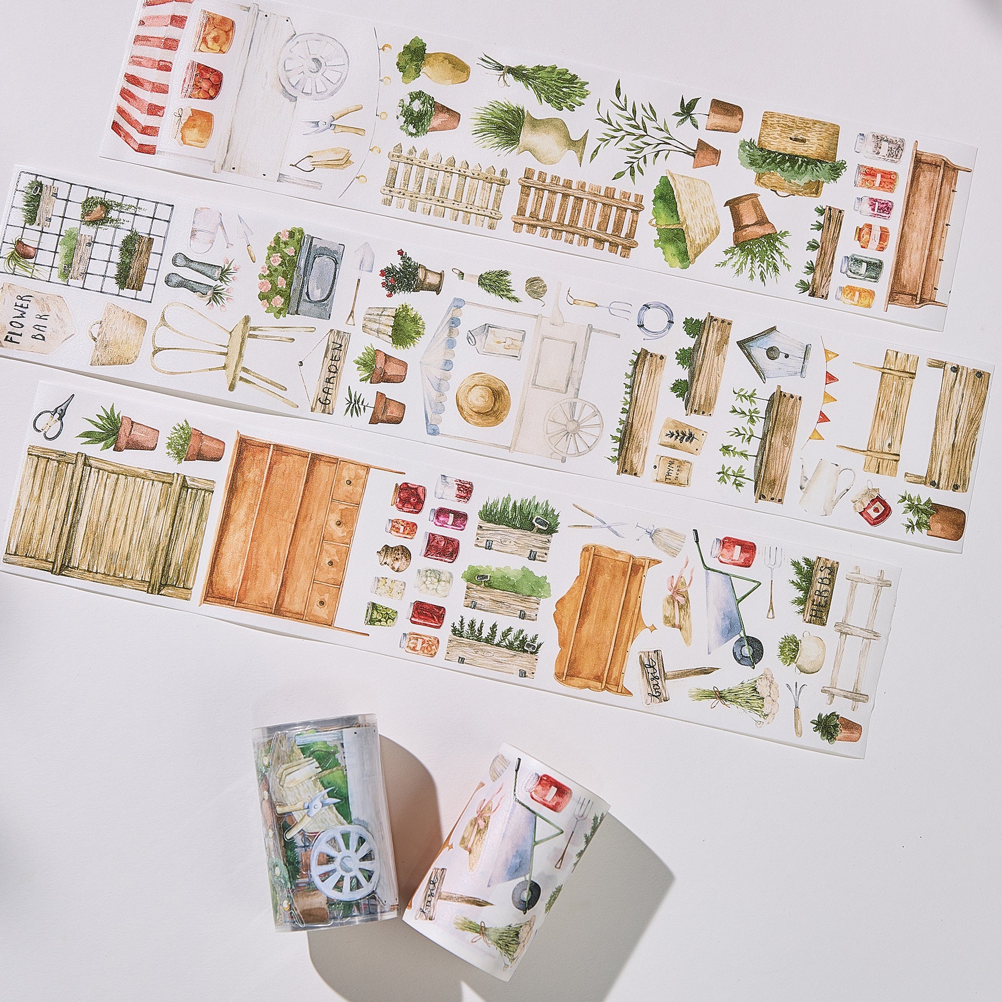 Pre-cut Summer Market Wide Washi/PET Tape | The Washi Tape Shop