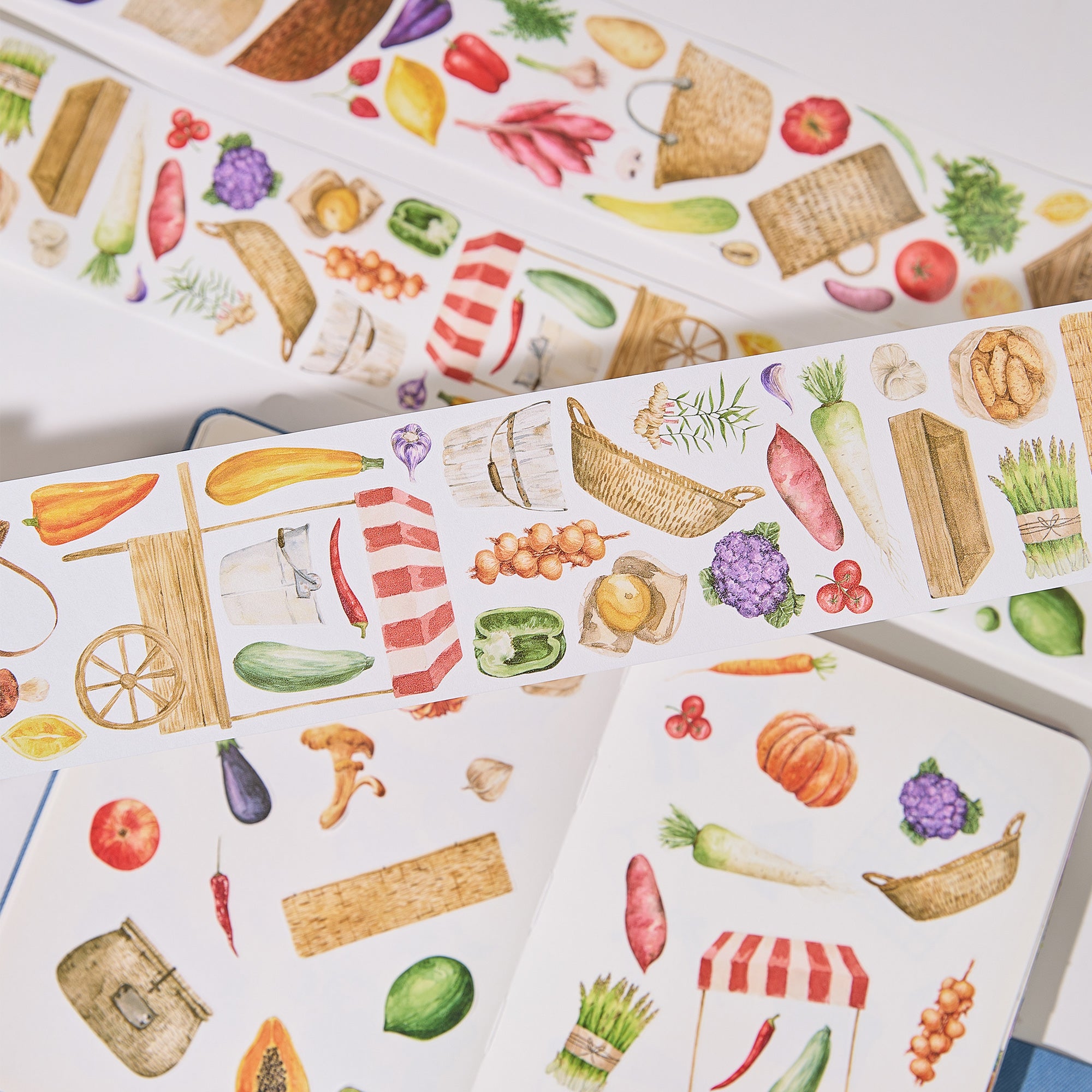 Pre-cut Summer Bazaar Wide Washi/PET Tape | The Washi Tape Shop