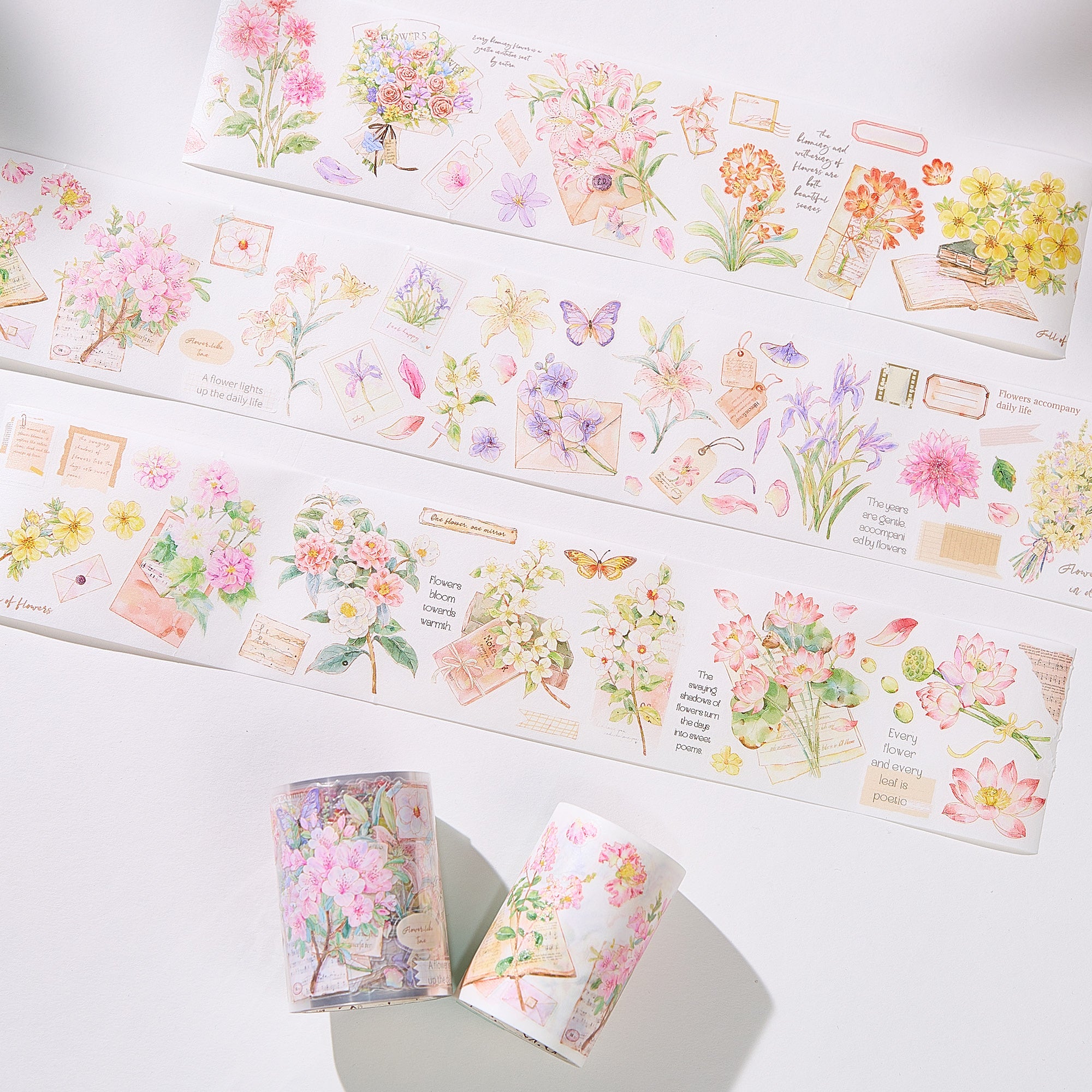 Pre-cut Petal Post Wide Washi/PET Tape | The Washi Tape Shop