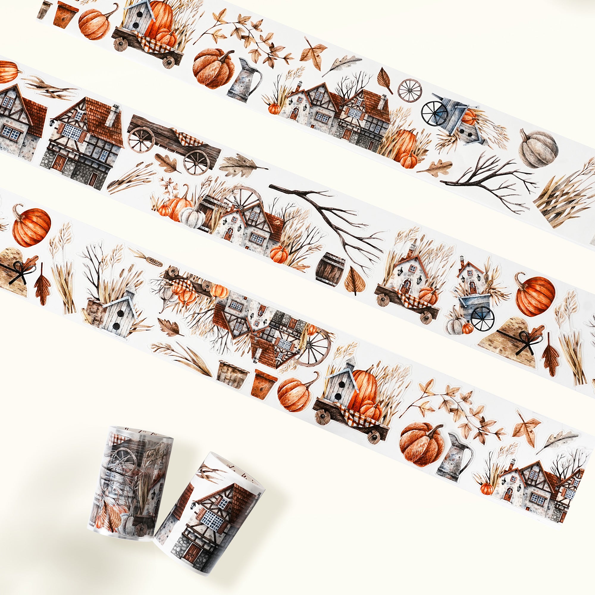 Pre-cut Autumn Homestead Wide Washi/PET Tape | The Washi Tape Shop. Beautiful Washi and Decorative Tape For Bullet Journals, Gift Wrapping, Planner Decoration and DIY Projects