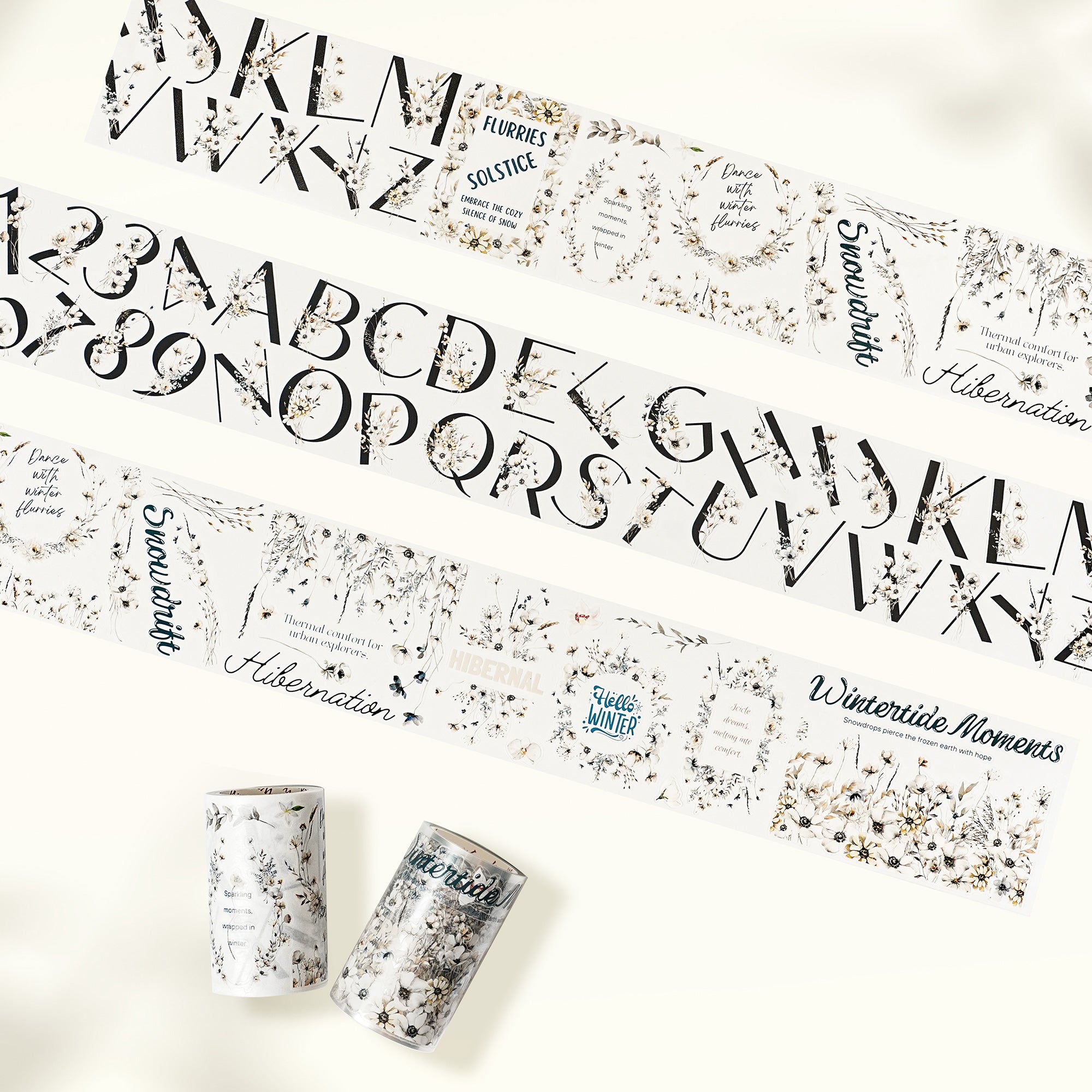 Pre-cut Frosted Letters Wide Washi/PET Tape | The Washi Tape Shop