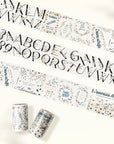 Pre-cut Frosted Letters Wide Washi/PET Tape