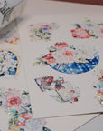 Pre-cut Holly Bloom Wide Washi/PET Tape (Seashell Gilded)