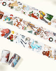 Pre-cut Snowy Strolls Wide Washi/PET Tape