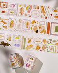 Pre-cut Autumn Pantry Wide Washi/PET Tape (Seashell Gilded)