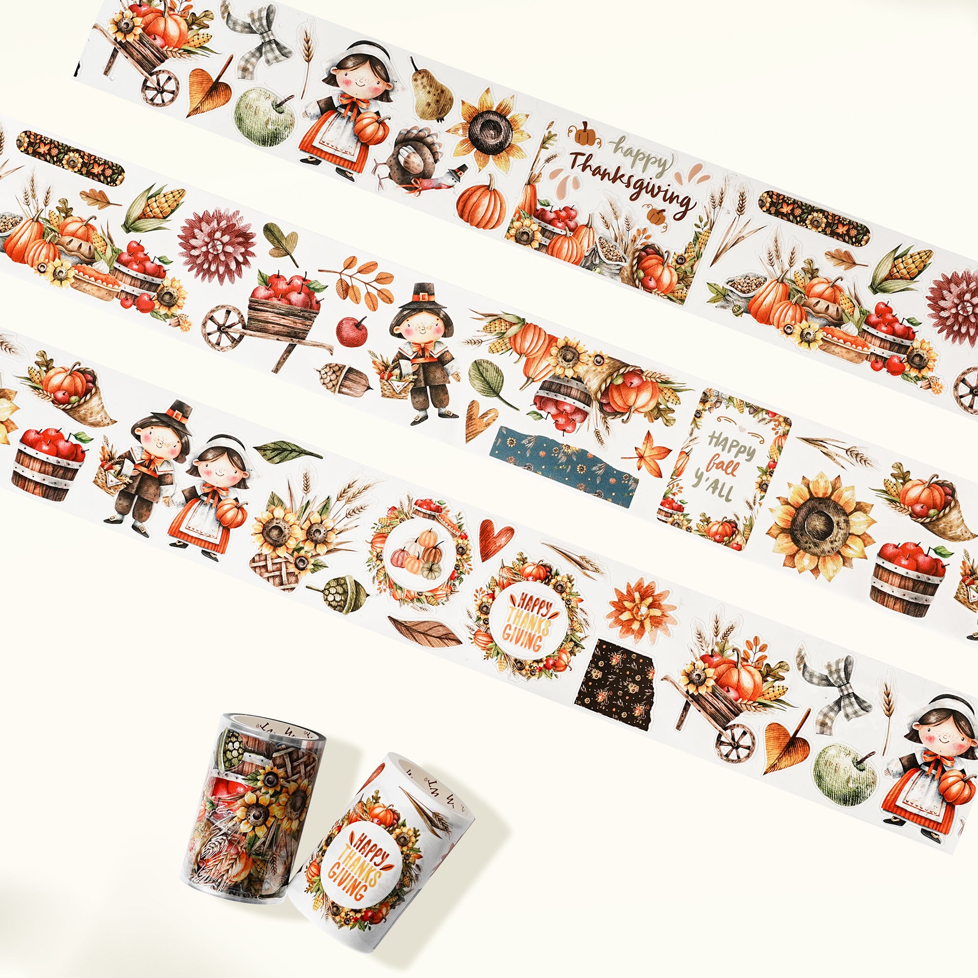 Pre-cut Gobble Galore Wide Washi/PET Tape | The Washi Tape Shop. Beautiful Washi and Decorative Tape For Bullet Journals, Gift Wrapping, Planner Decoration and DIY Projects