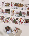 Pre-cut Yuletide Village Wide Washi/PET Tape (Seashell Gilded)