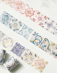 Mediterranean Tiles Wide Washi/PET Tape | The Washi Tape Shop. Beautiful Washi and Decorative Tape For Bullet Journals, Gift Wrapping, Planner Decoration and DIY Projects