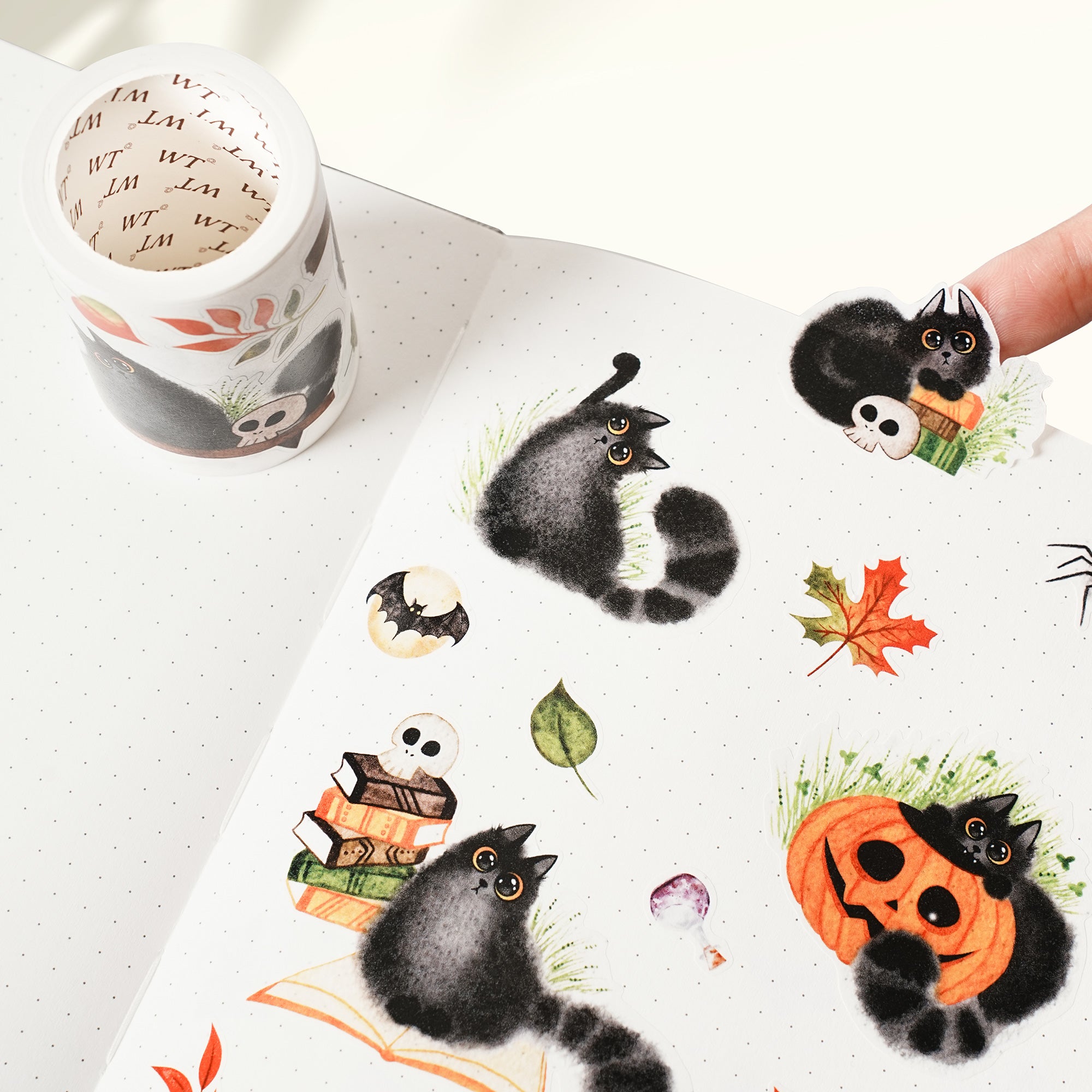 Pre-cut Spooky Tails Wide Washi/PET Tape | The Washi Tape Shop. Beautiful Washi and Decorative Tape For Bullet Journals, Gift Wrapping, Planner Decoration and DIY Projects